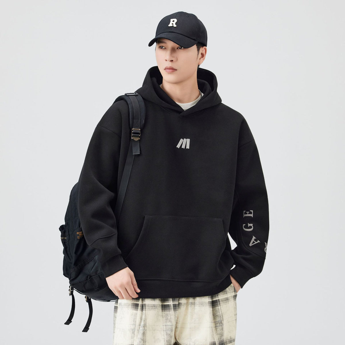 Heavyweight Oversized Hooded Sweatshirt for Men