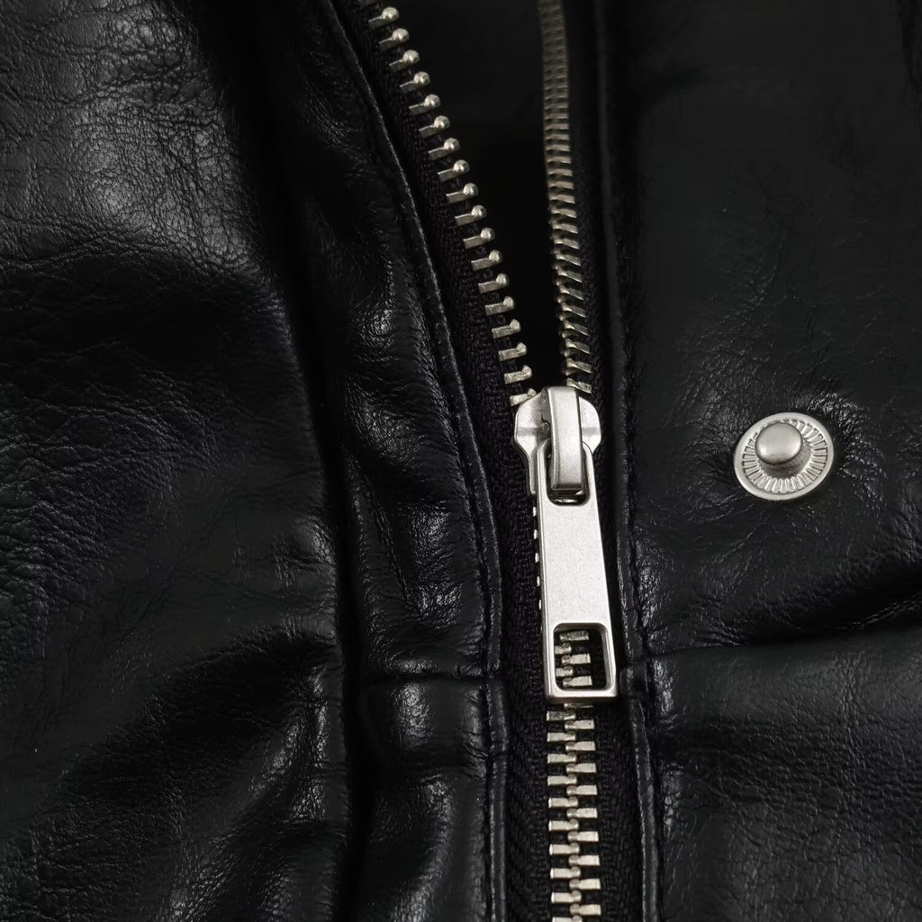 Half high collar zipper long sleeved jacket