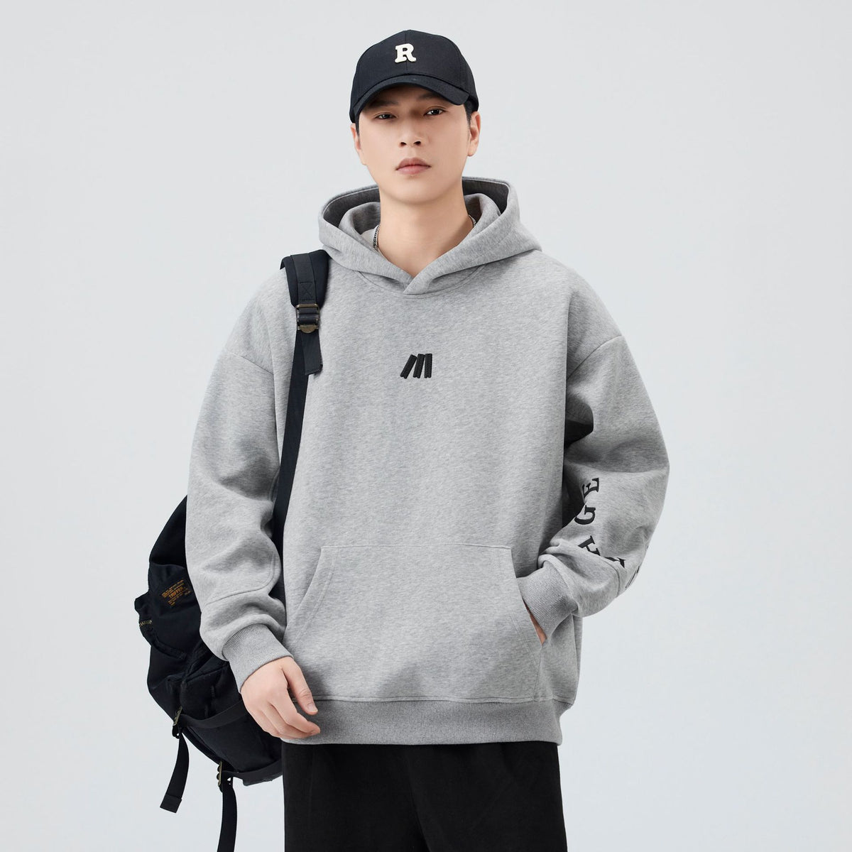 Heavyweight Oversized Hooded Sweatshirt for Men