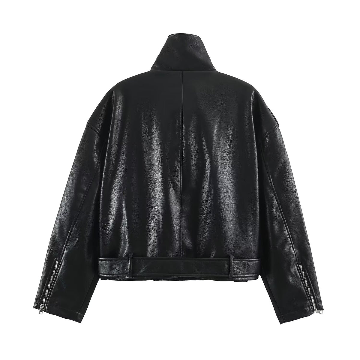 Long sleeved semi high neck jacket