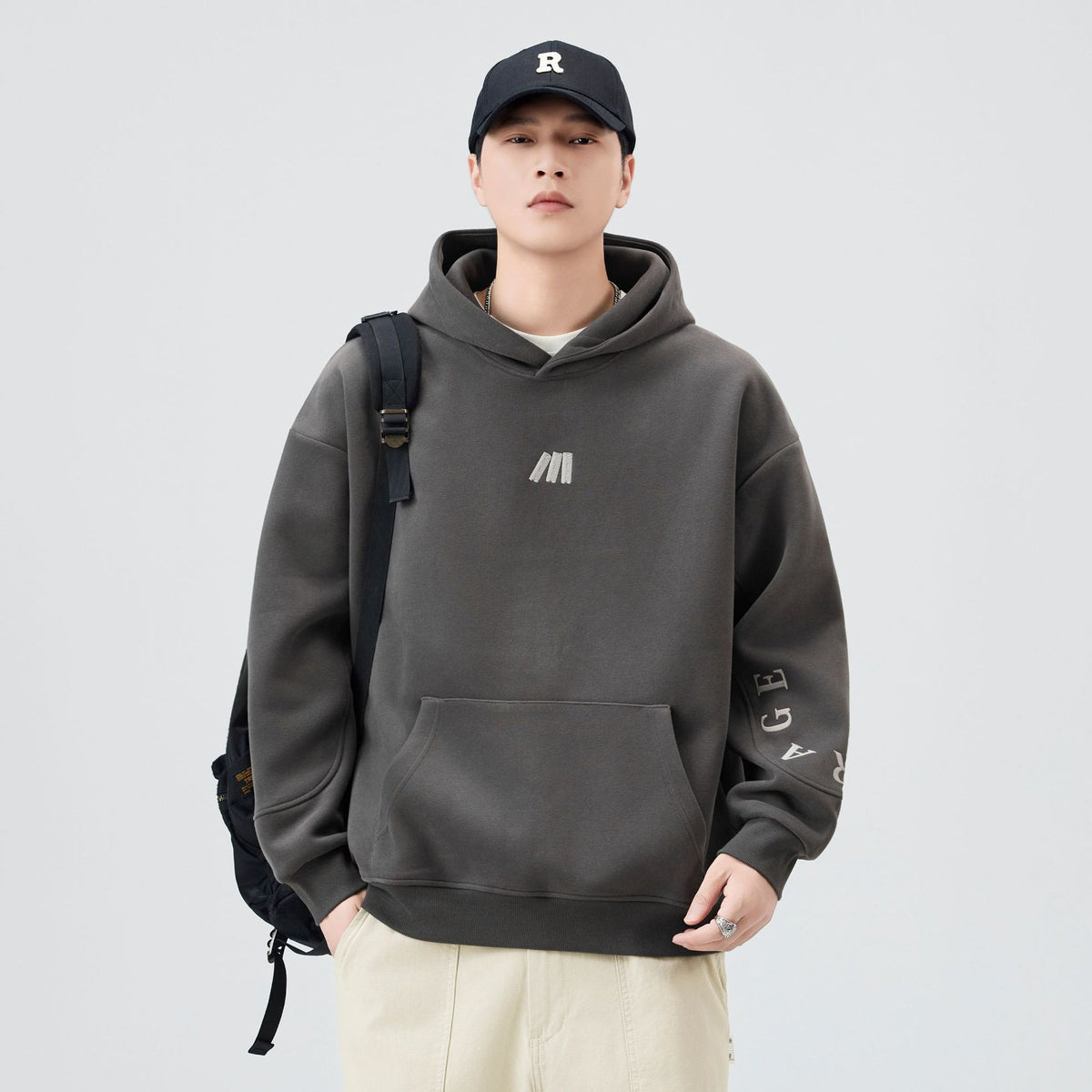 Heavyweight Oversized Hooded Sweatshirt for Men
