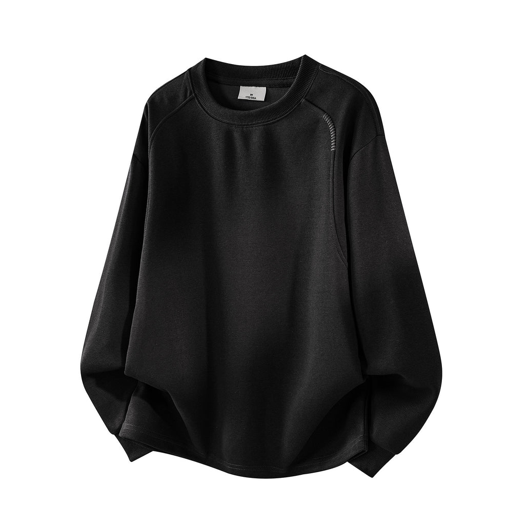 Men's  Long Sleeve Crewneck Sweatshirt Casual Loose Fit Solid Color Top