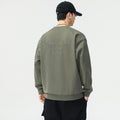 Men's Long Sleeve Round Neck Cotton Pullover Sweater
