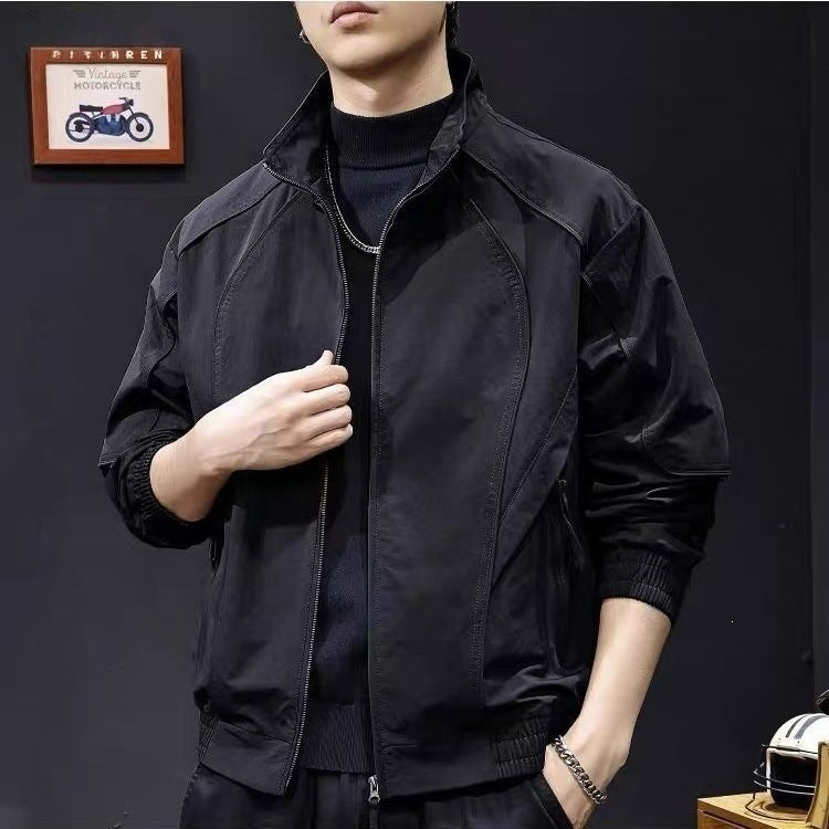 Style Stand Collar Men's Casual Windbreaker Jacket