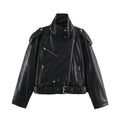 Long sleeved semi high neck jacket